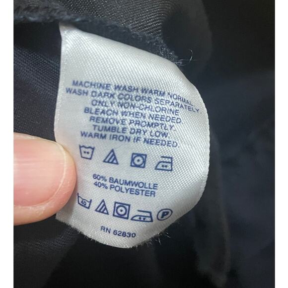 Lands' End Women's 10 Petite Black High Rise Straight Leg Cotton Blend Pants NWT - Picture 6 of 8